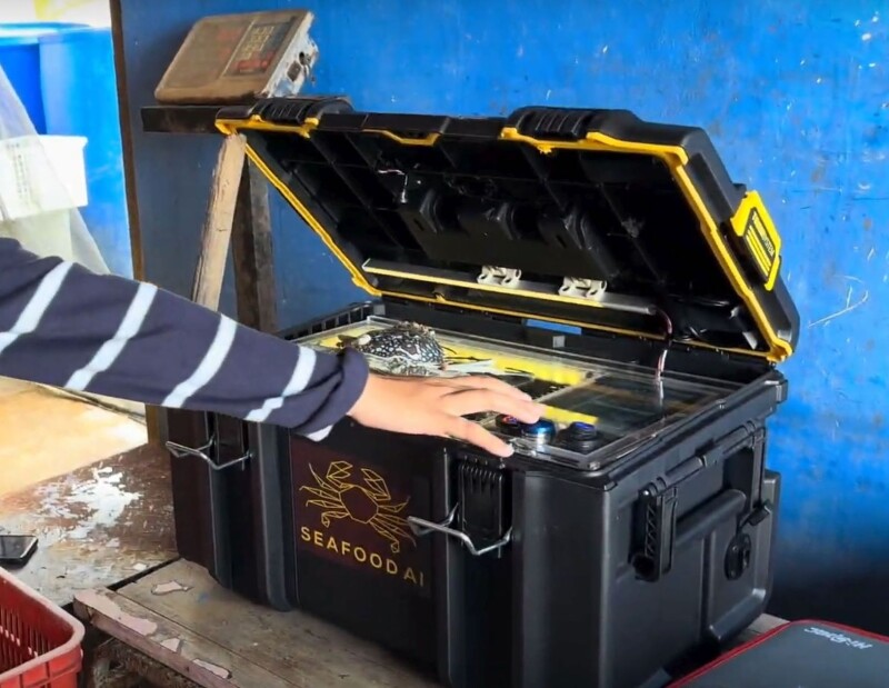A seafood scanner used to track products from vessel to consumer.