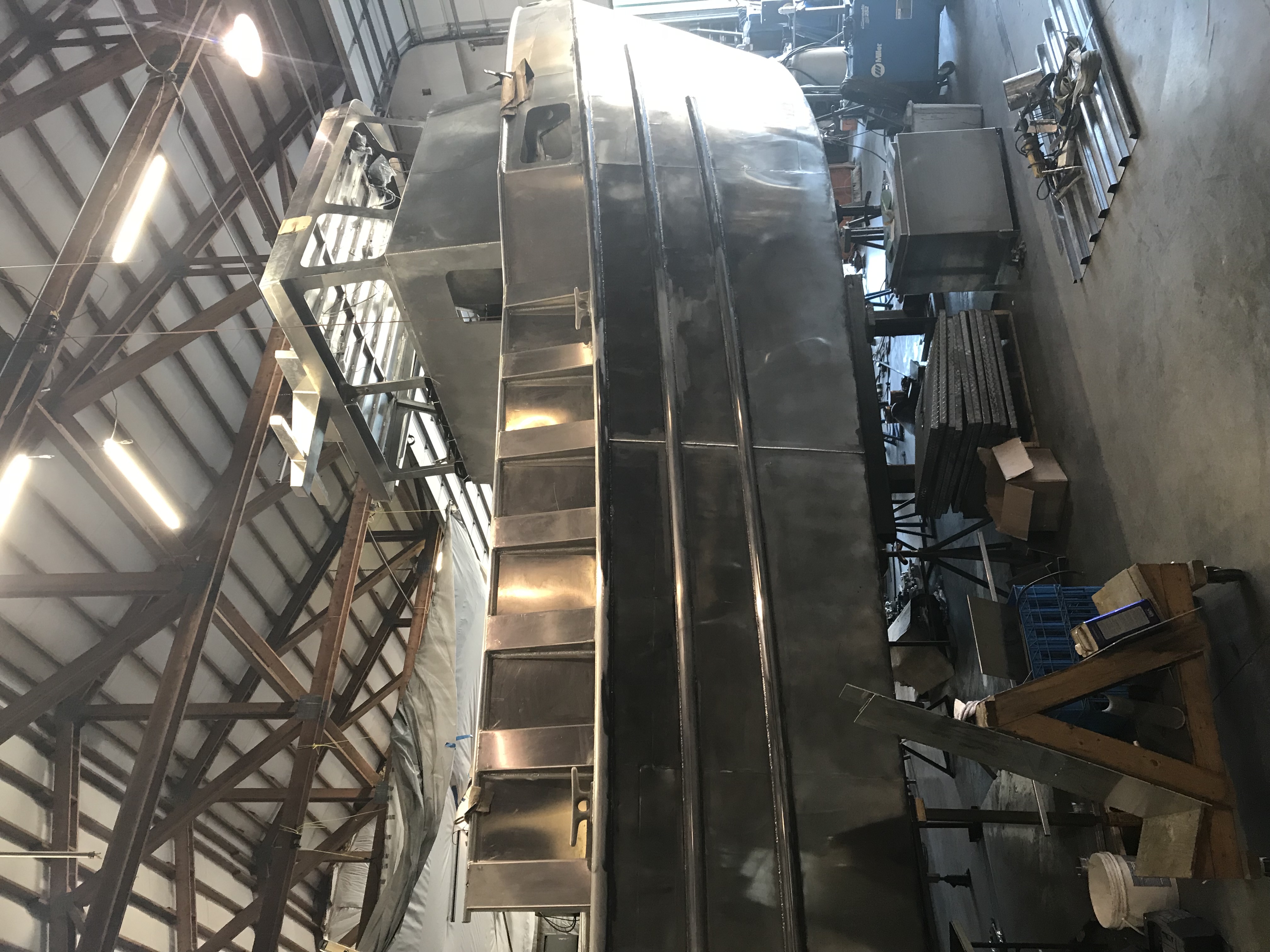 Strongback Metal Boats is building this 32-foot combination boat to fish Bristol Bay salmon and spiny lobsters off Southern California.