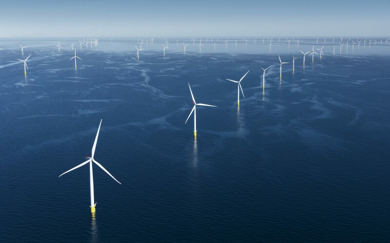 Offshore wind Farm- Anholt. Photo courtesy of Orsted