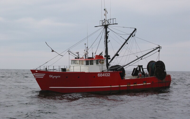 Raymond's co-owner groundfish boat F/V Olympia. Raymond co-owned Olympia, which in the 1980s fished out of Boston.
