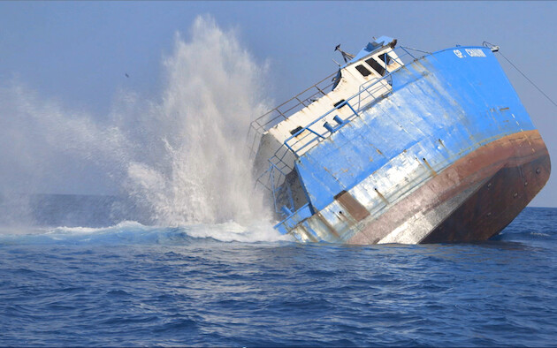 Retired fishing vessel, G.P. Chauvin spent years catching menhaden, but is now sunk off from Mississippi to become an artificial reef