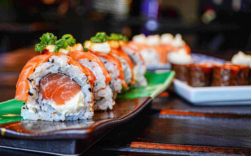 Fresh sushi on a plate