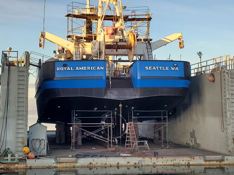 Work speeds up at Washington shipyard