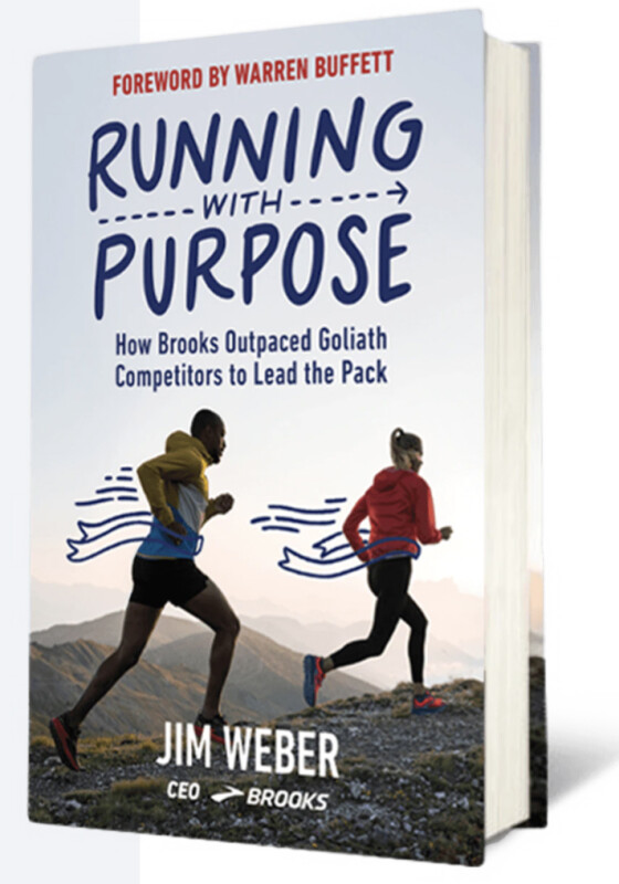 Man and woman running