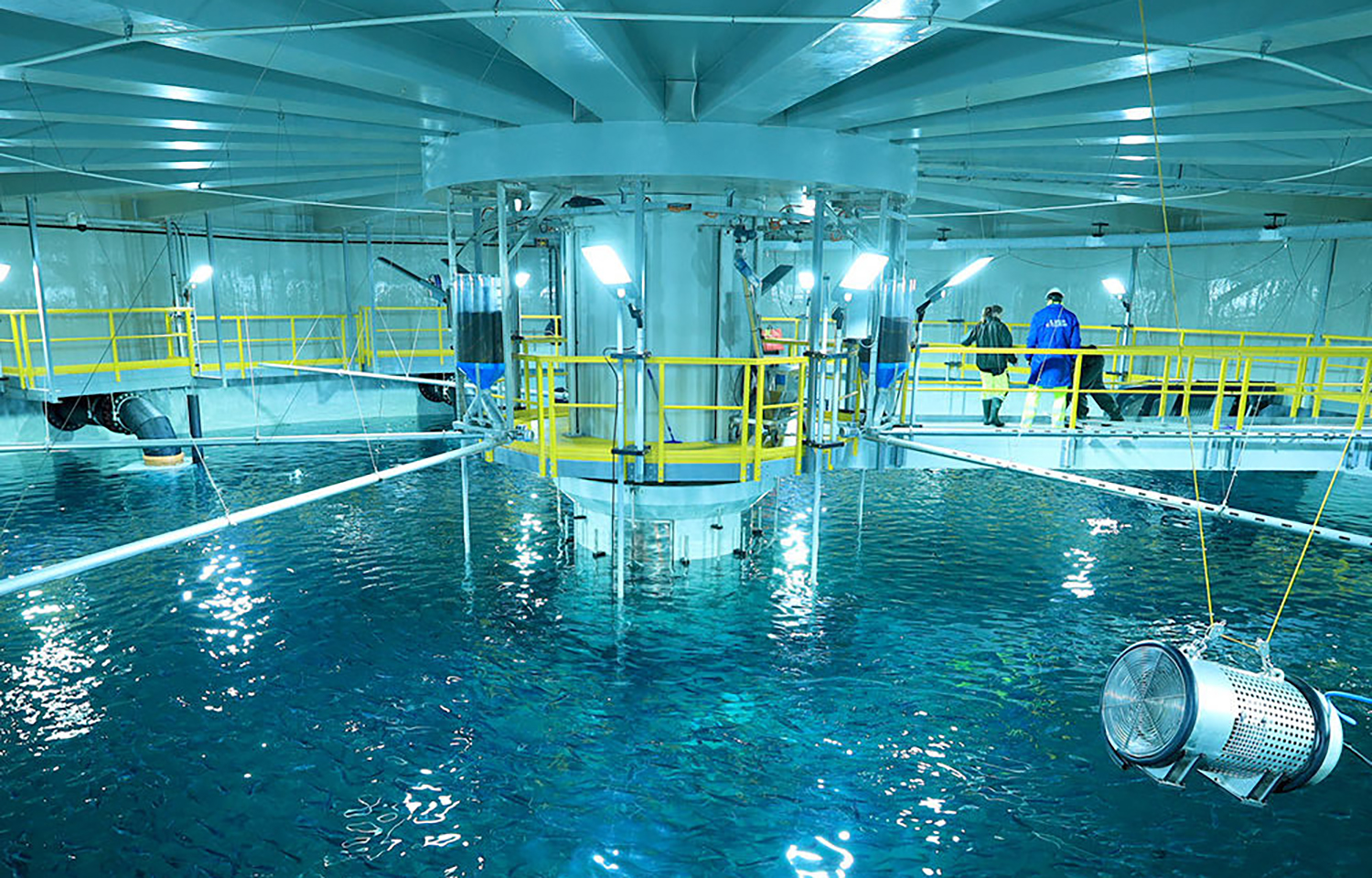 Salmon Evolution's hybrid flow-through aquaculture system