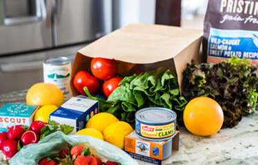 A bag of groceries.
