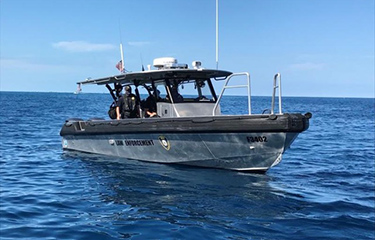 A NOAA enforcement vessel.