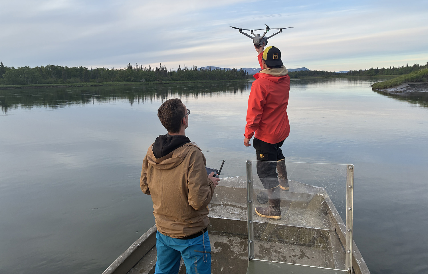 Marine scientists in Bristol Bay deploy drone technology on the Wood River for salmon enumeration project