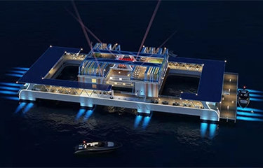 A rendering of how the Min Tou Number 1 fish farm will look at night.