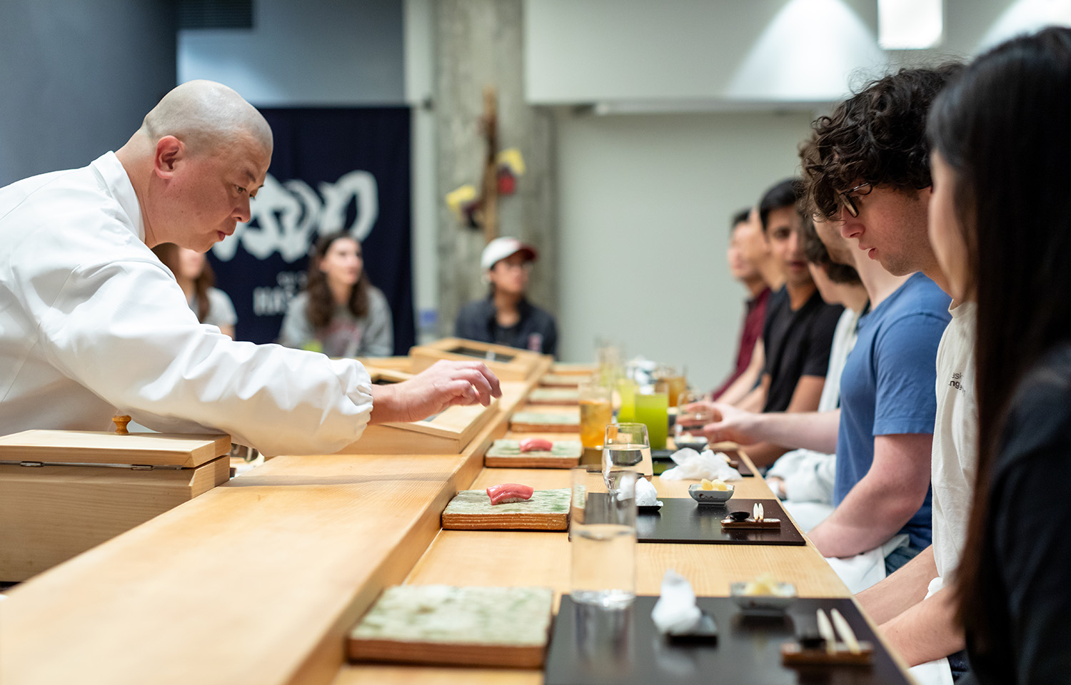 The Sushi Hackathon, a 48-hour hacking "sprint," features a sushi dinner prepared by award-winning chefs for the top three winning teams