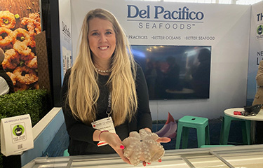 Del Pacifico Chief Commercial Officer Jennifer Barrett at Seafood Expo North America