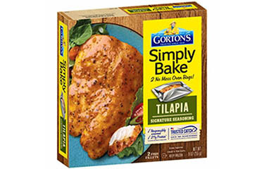 A package of Gorton's tilapia.