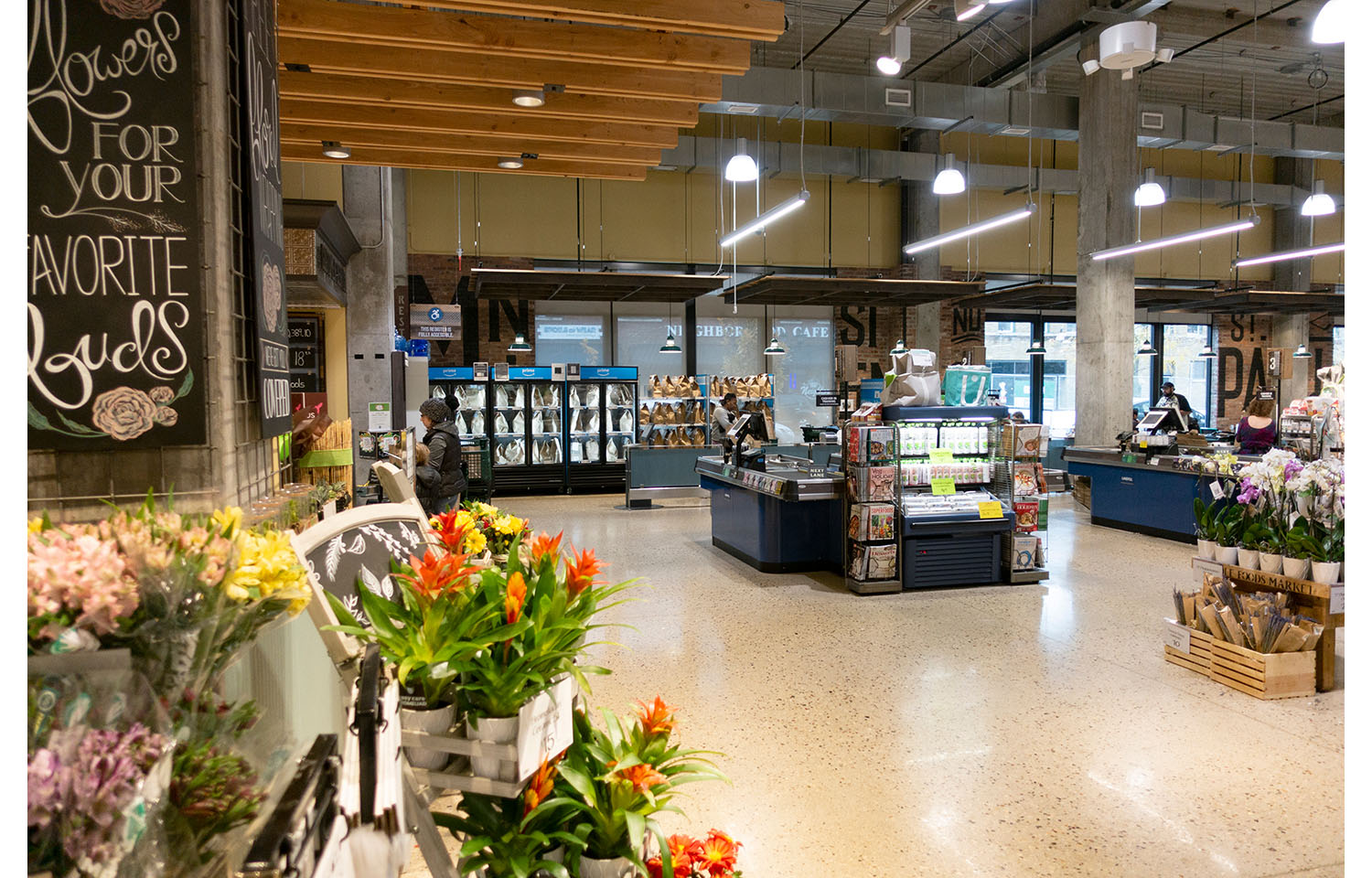 Interior of a Whole Foods Market in St. Paul, Minnesota.
