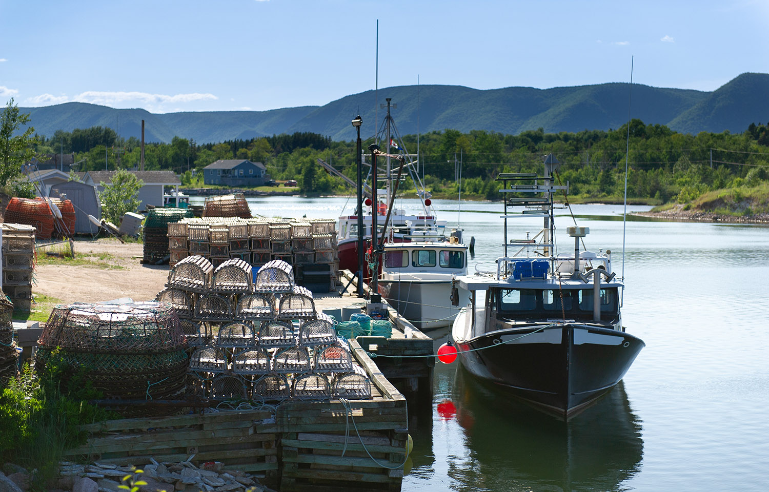 Lobster traps in Nova Scotia