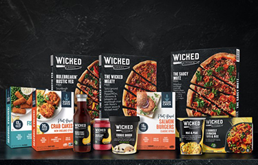 A selection of Good Catch and Wicket Kitchen plant-based products.