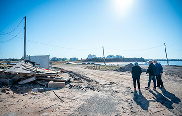 Canada's Governor General tours some of the damage inflicted by post-tropical storm Fiona.