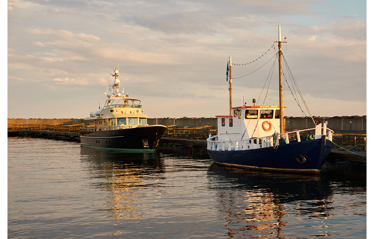 Fishing boats off the island of Ruhnu, Estonia