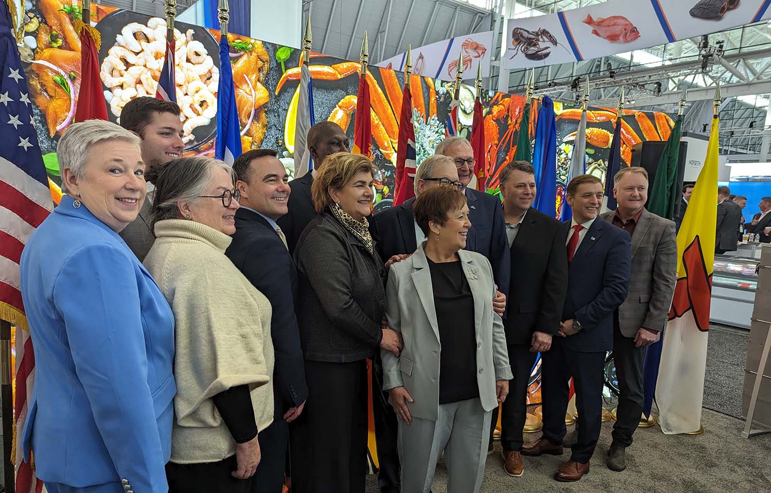 Canadian officials at the Canadian pavilion during Seafood Expo North America