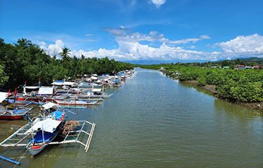 A fishing harbor in the Philippines.