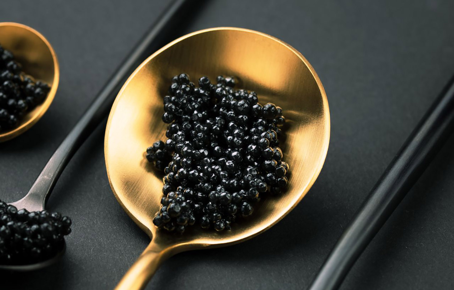Umami Bioworks' cultivated caviar on a spoon