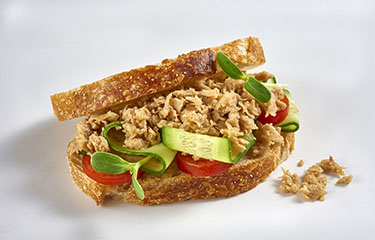 Vgarden tuna sandwich with cucumber