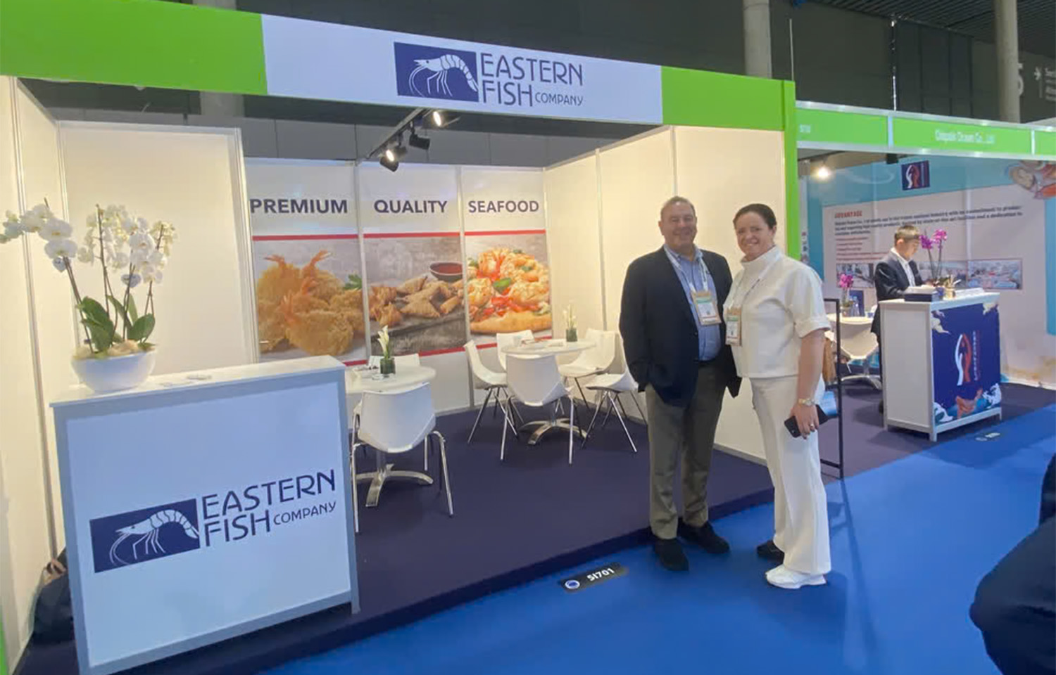 Eric Bloom at the Eastern Fish sales booth