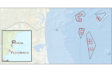 The multiple sites that Blue Water Fisheries originally proposed for its aquaculture project.