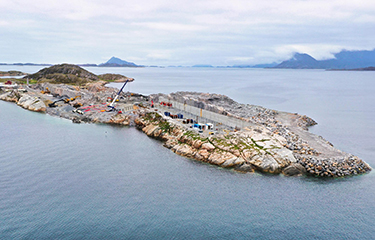 The Gigante Salmon construction site in Norway.