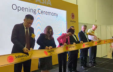 The ribbon cutting ceremony at Seafood Expo Asia 2023