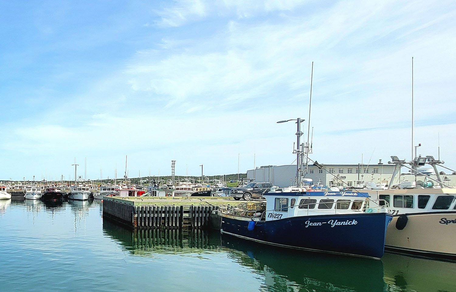 Lobster boats docked in Quebec, Canada