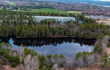 A rendering of the facility Nordic Aquafarms has proposed for Belfast, Maine.