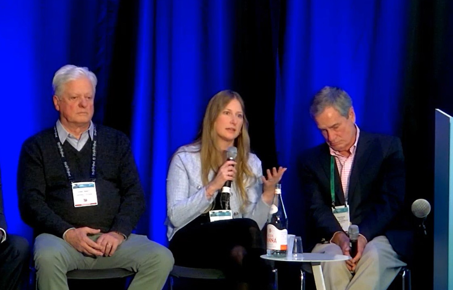 University of Miami Professor and Director of Aquaculture Daniel Benetti; Bristol Seafood Business Development Manager Heather Moretti; and San Isidro Seafood President Philip Walsh during the SENA Panel: Aquaculture Today. Aquaculture Tomorrow.