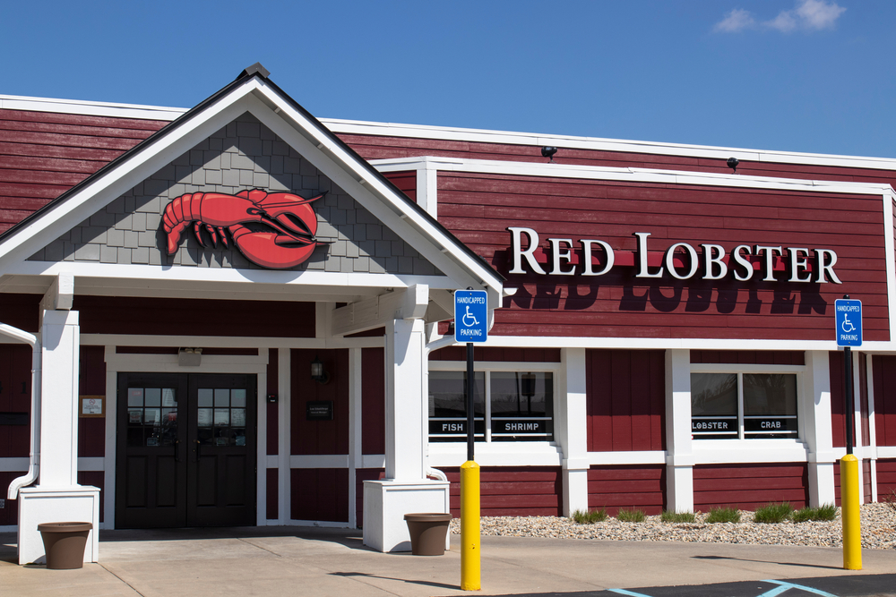 The exterior of a Red Lobster location in Indianapolis, Indiana, U.S.A.