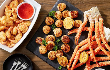 Seafood offered by Fresh Thyme Market.
