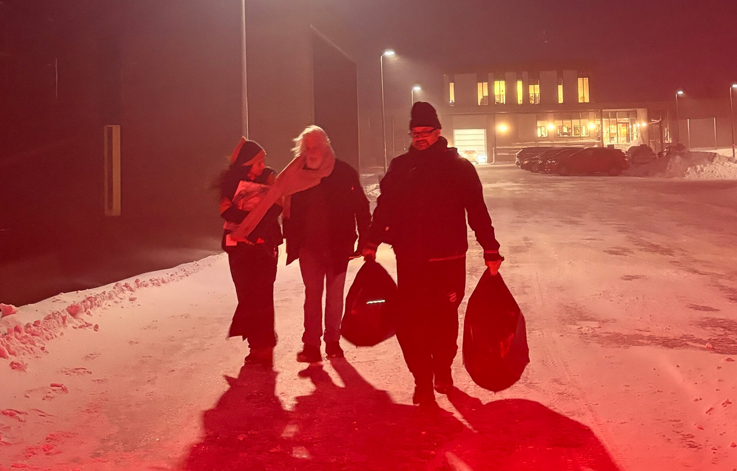 Sea Shepherd Founder Paul Watson walking at night in Greenland after being released from prison.