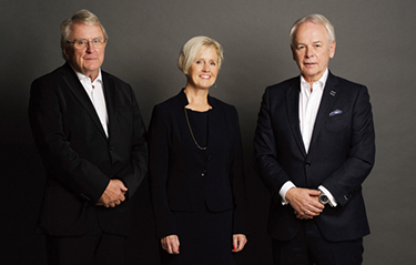 AquaCon board members Christian Selmer, Marit Solberg, and Henrik Tangen