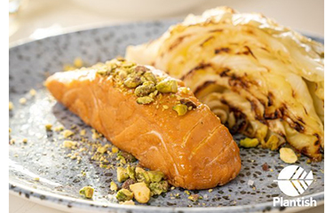 A plant-based salmon analog made by Isreal-based Plantish