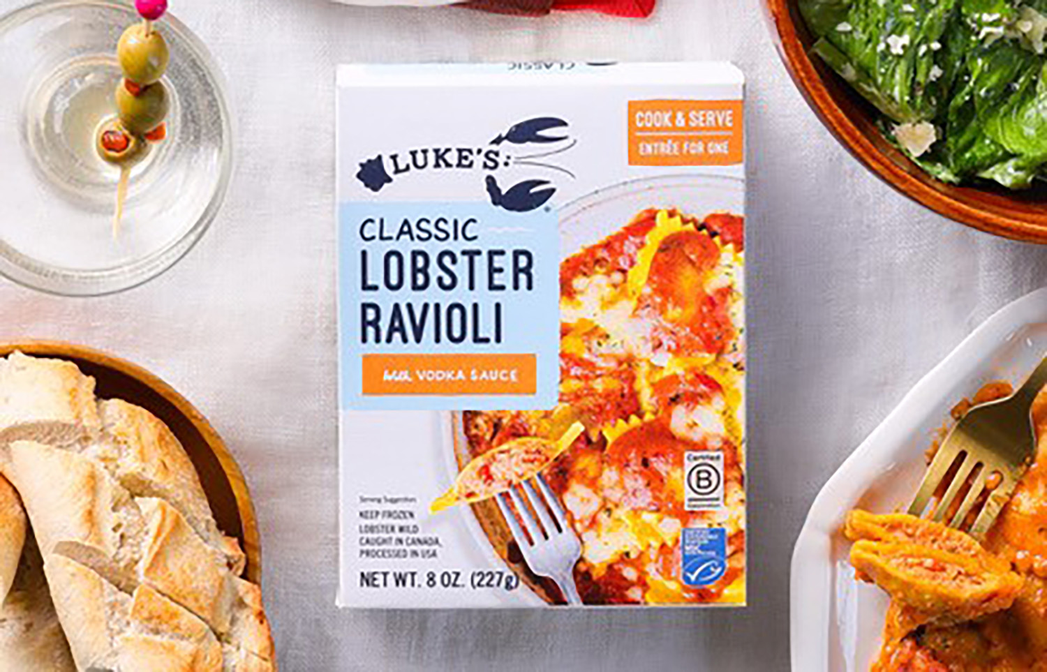 Luke's Lobster's Ravioli with Vodka Sauce