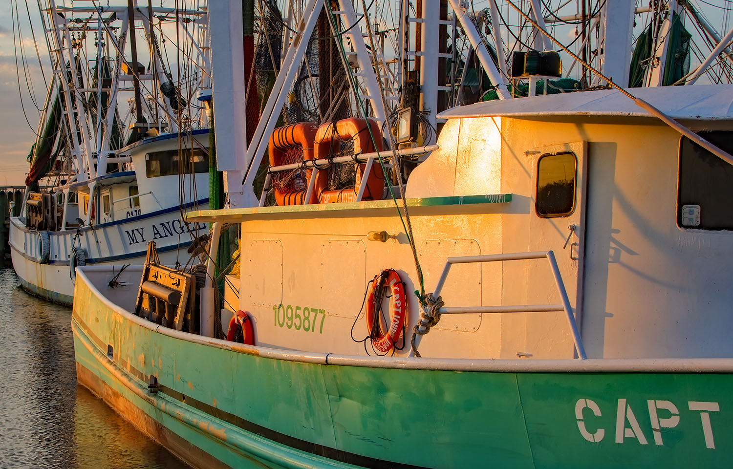 A shrimp boat in Mississippi