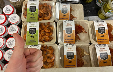 Seafood case from Dickie's Seafod