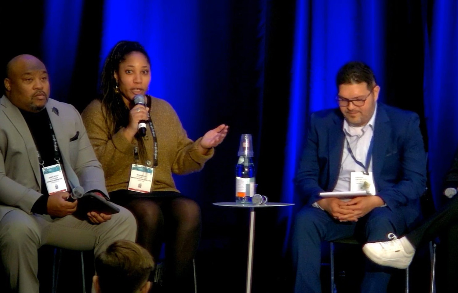 Bensboyz Premium Food CEO/Founder Joseph Wyatt, Minorities in Aquaculture Founder & CEO Imani Black, and Stavis Seafoods (A Profand USA Company) Director of Global Integrated Sales Gonzalo Campos during the SENA Panel: Creating a More Diverse, Inclusive, and Innovative Seafood Industry