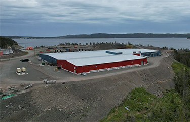 Grieg Seafood Newfoundland's facilities at Placentia Bay in Newfoundland, Canada.