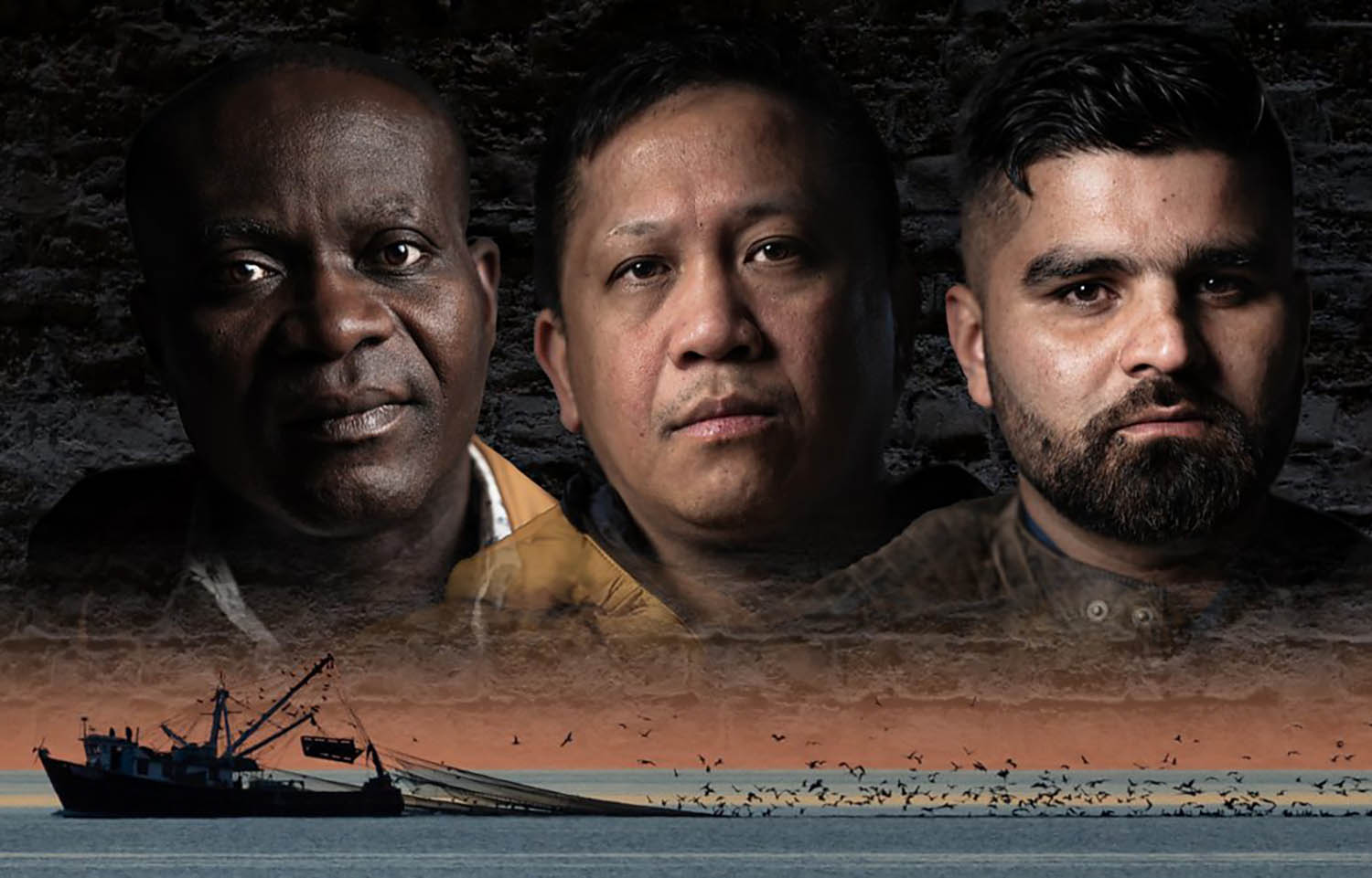 A BBC promotional poster for its film "Slavery at Sea"