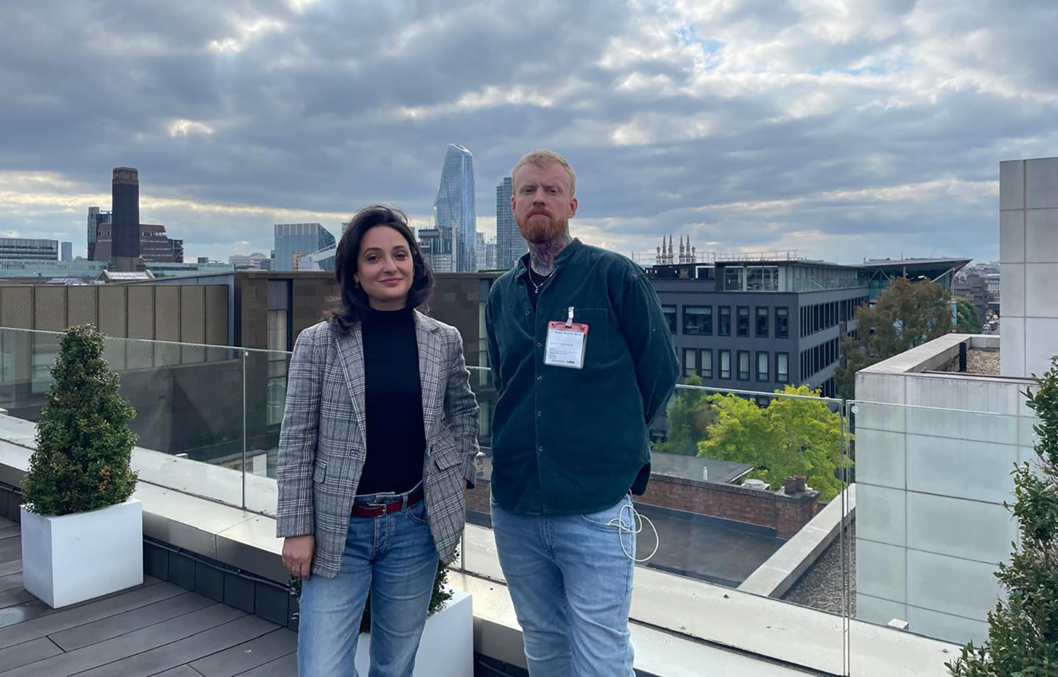 Odee Friðriksson and his lawyer Andra Matei in London