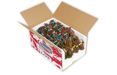 A box of live lobster from Clearwater Seafoods.