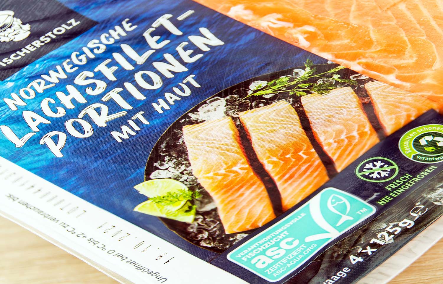 A package of ASC certified salmon