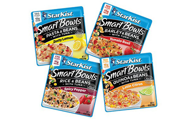 An array of Starkist's new Smart Bowls.