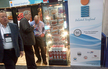 The Inland Seafood booth at Seafood Expo North America.