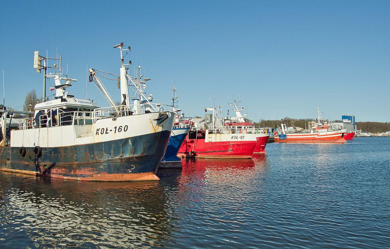 Fishing boats in Poland on the Baltic Sea