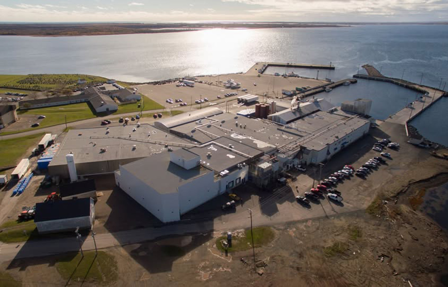 An aerial view of the Island Fishermen’s Cooperative Association's processing facility in New Brunswick